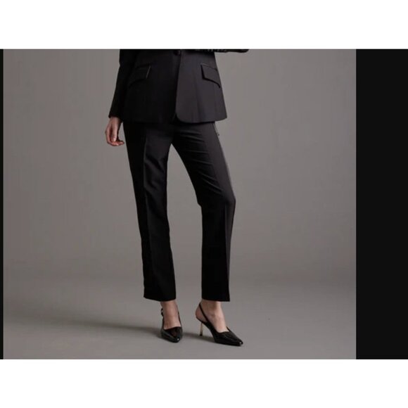 NWT Janet Howard NYC Parker Tuxedo Pant Trousers Black Size 2 - Picture 2 of 5